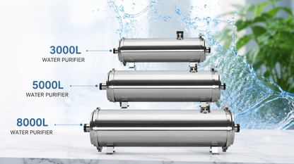 WHOLE HOUSE WATER FILTER Available models: 3000 L · 5000 L · 8000 L