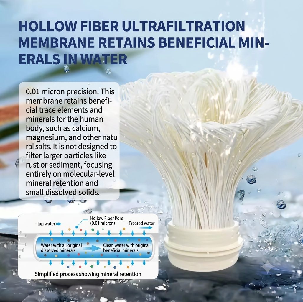 RECAMBIO Filtro de ultrafiltración EIREE de PVDF de 0,01 micras, cartucho de filtración de agua mineral de 1000L a 10000L, vida útil de servicio superior a 5