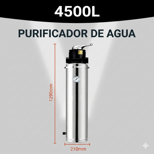 PURIFICADOR DE AGUA CON RETROLAVADO AUTOMATICO PARA TODA LA CASA. CAPACIDAD 4500L