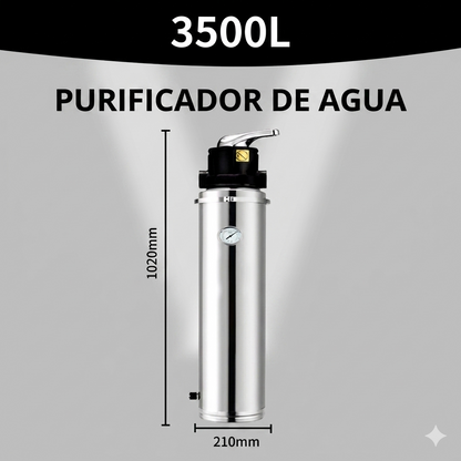 PURIFICADOR DE AGUA CON RETROLAVADO AUTOMATICO PARA TODA LA CASA. Modelos disponibles: 3500 L · 4500 L